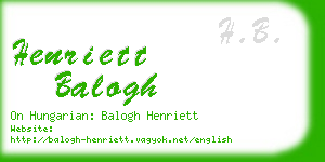 henriett balogh business card